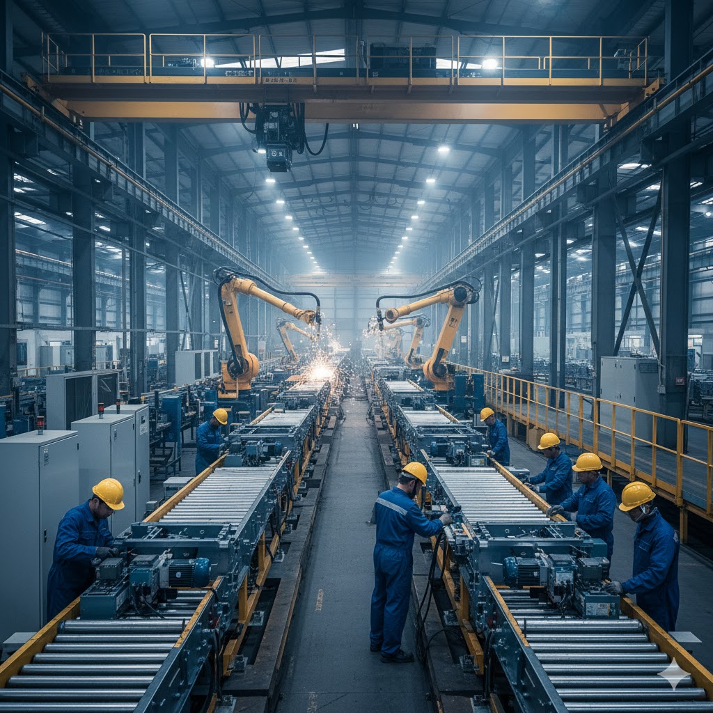 Fabricación y montaje de sistemas de transporte industrial