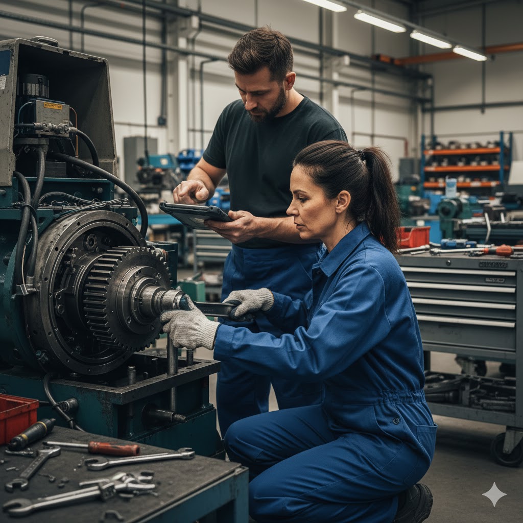 Servicios de mecánica general industrial y reparación de maquinaria